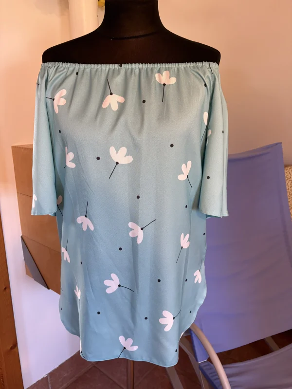 Türkiz csinos nyári blúz