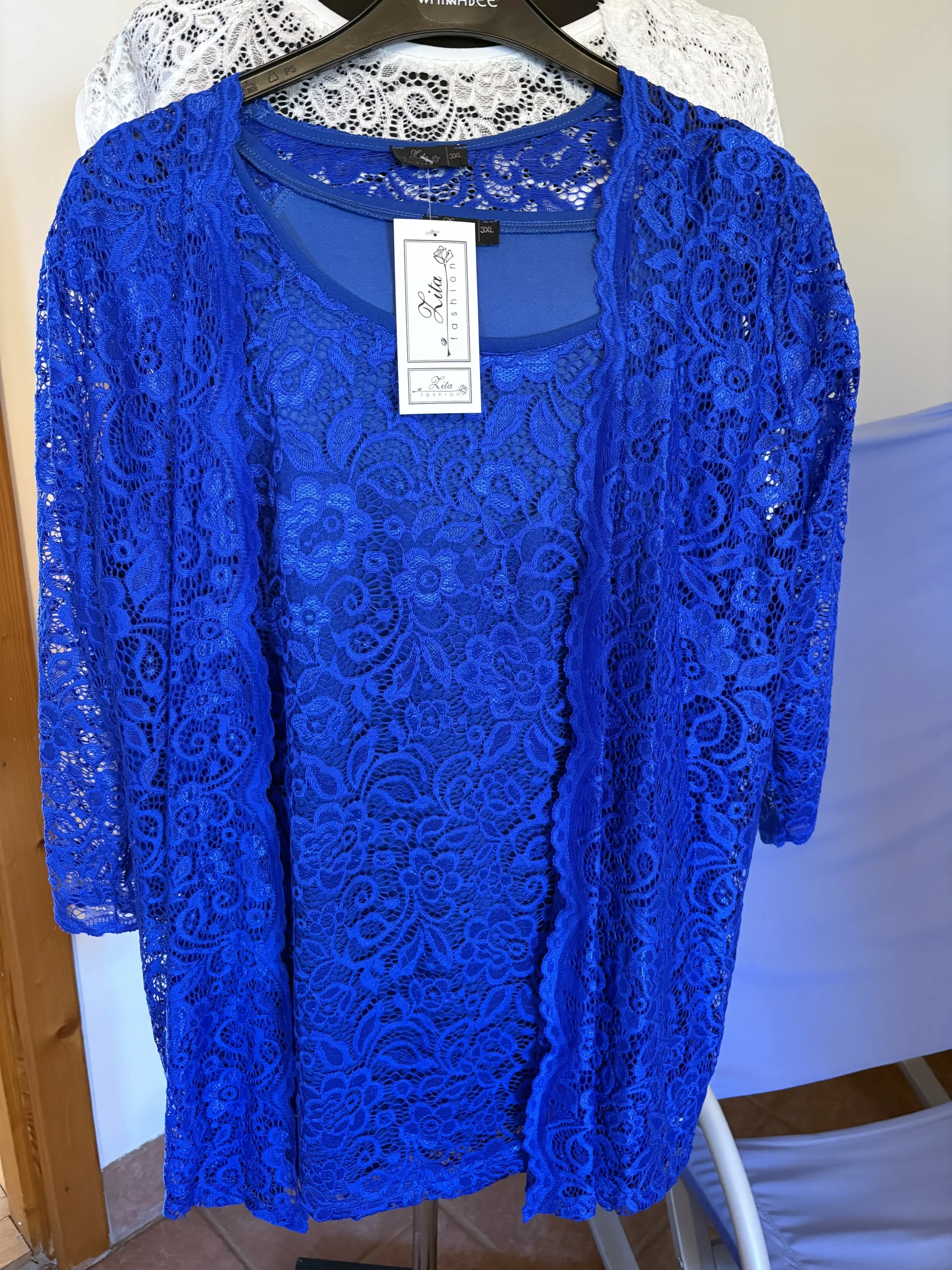 Felső + boleró 2 részes csipkés alkalmi szett Zita Fashion - Image 7