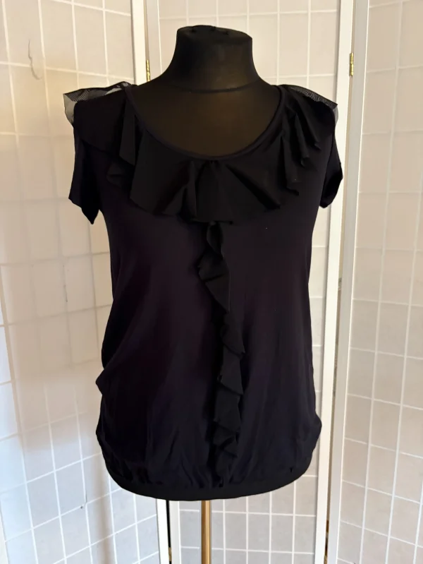 Fekete plus size fodros felső