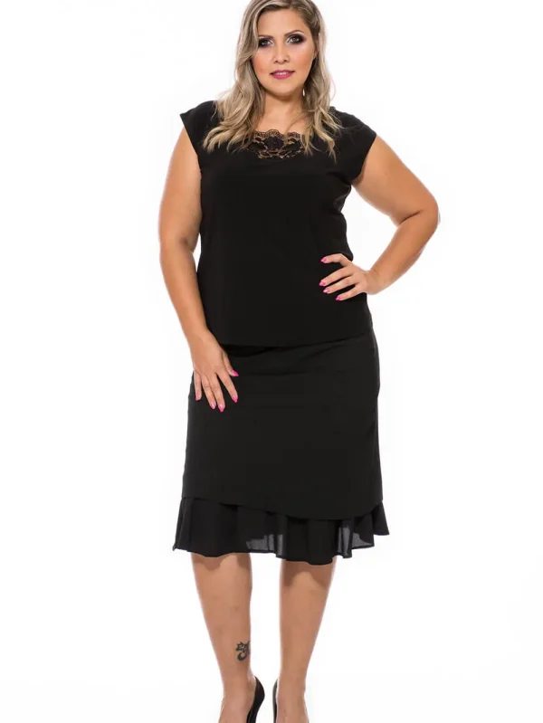 Sylverro molett méretű alkalmi szoknya sötétkék